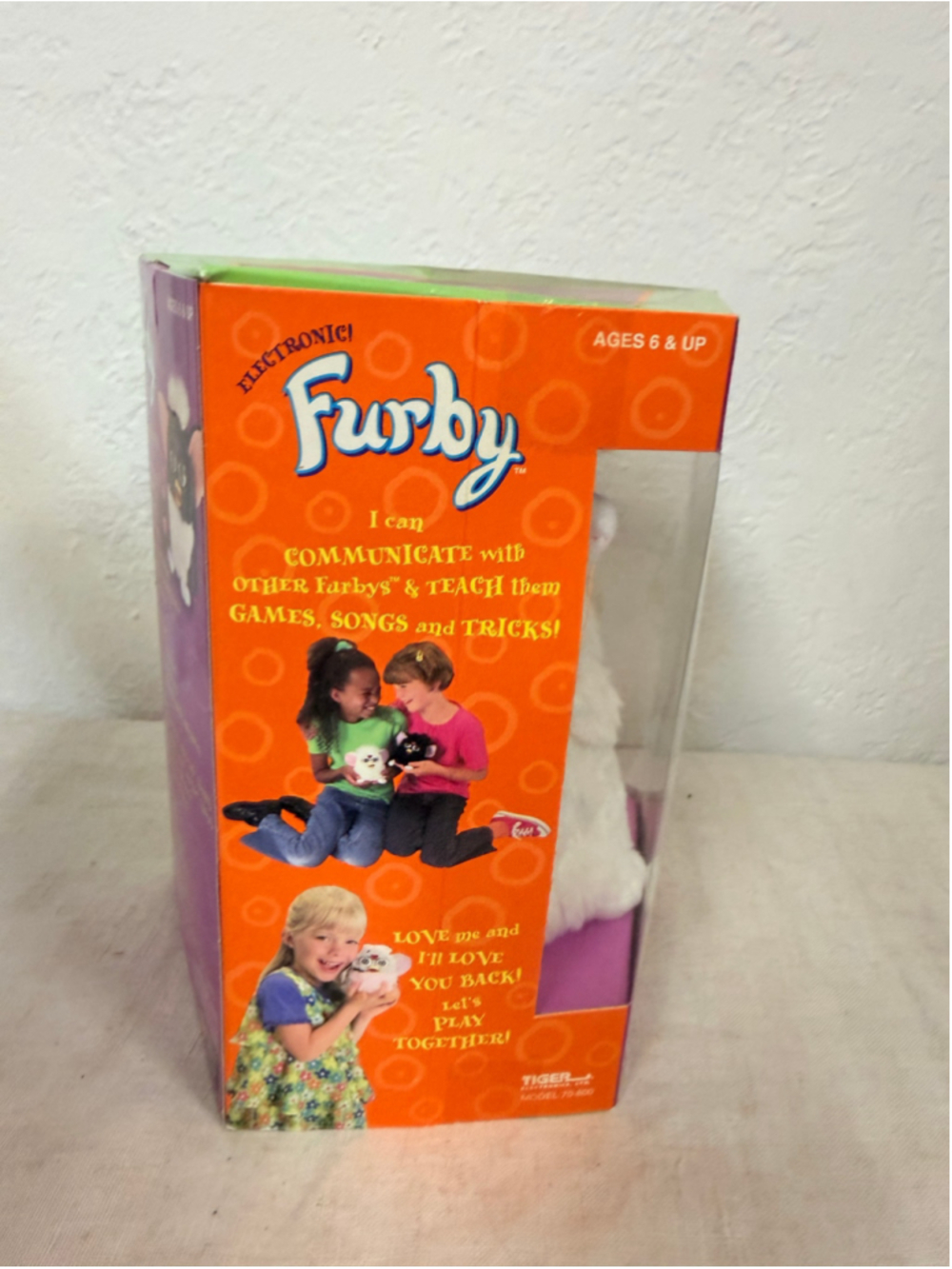 NIB Vintage 1998 Tiger Electronics White Furby with Blue Eyes Box Unopened - Picture 7 of 9
